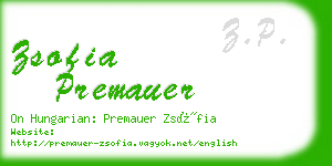 zsofia premauer business card